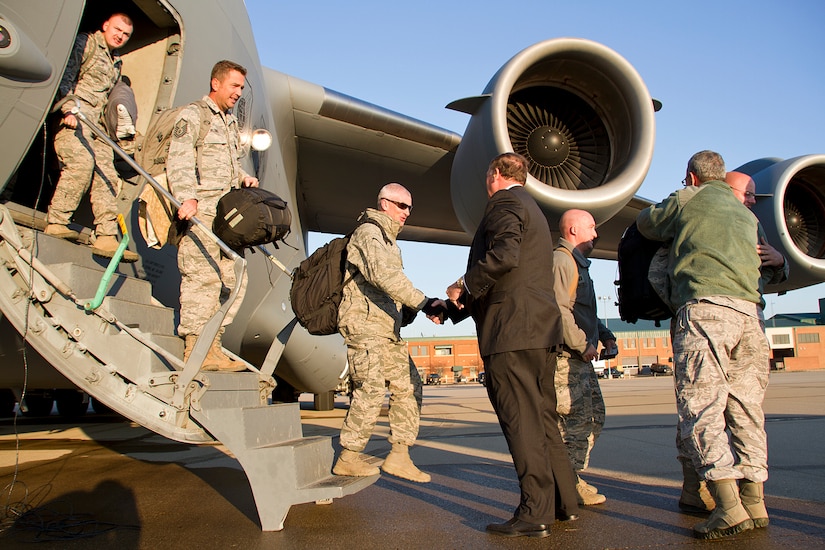 The Airmen had just returned from a deployment to West Africa.