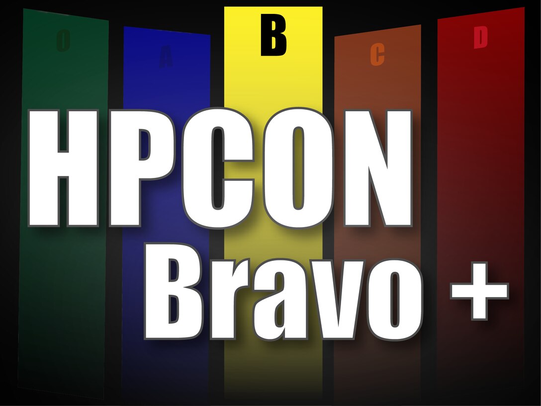 Graphic depicting Health Protection Condition Bravo Plus