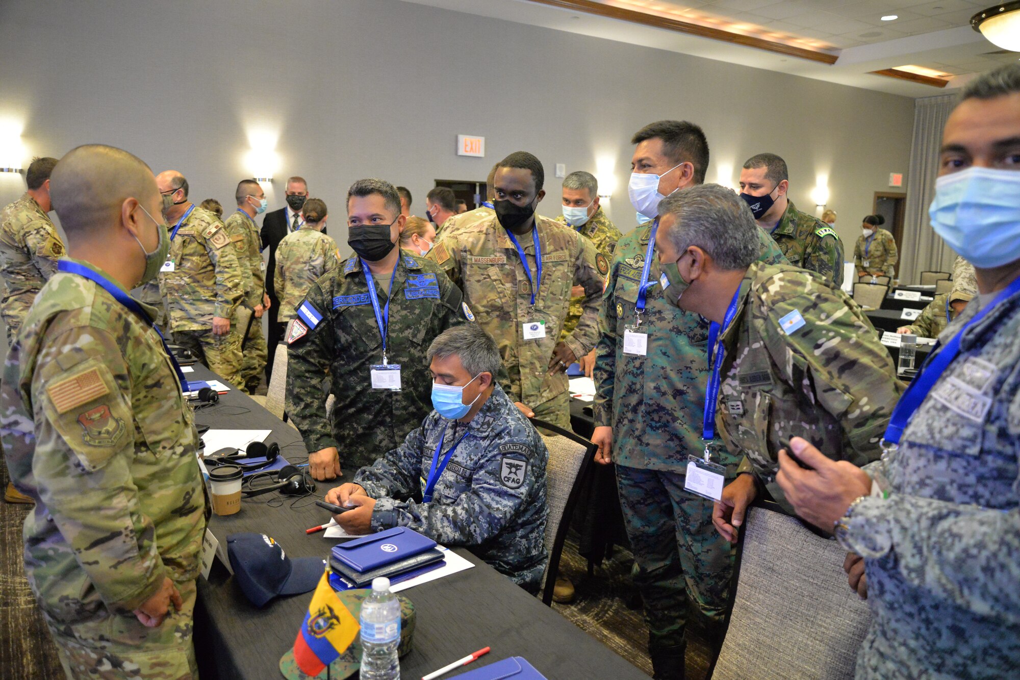 SELIS attendees gather at a table.