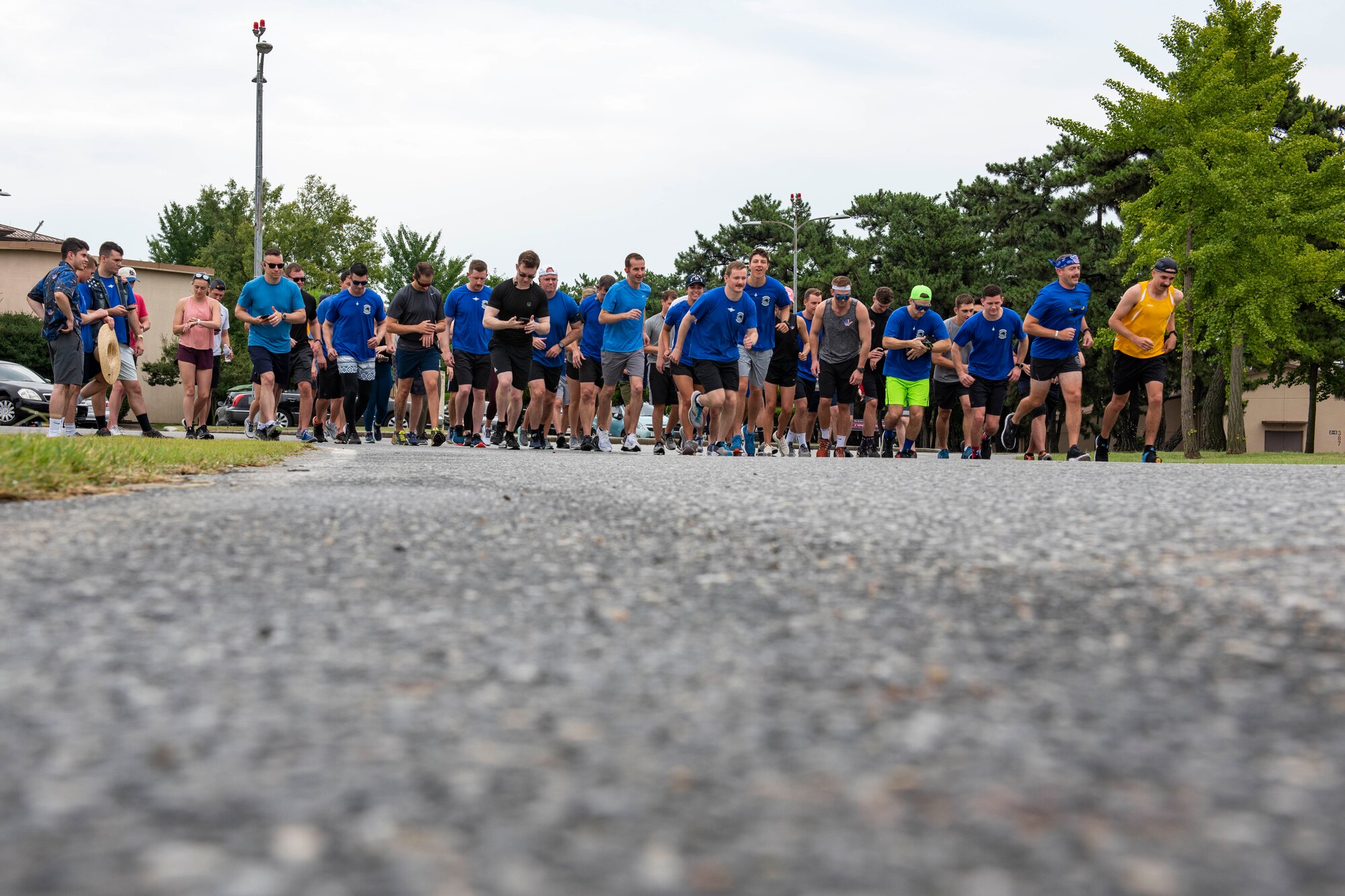 Airmen go for a run.
