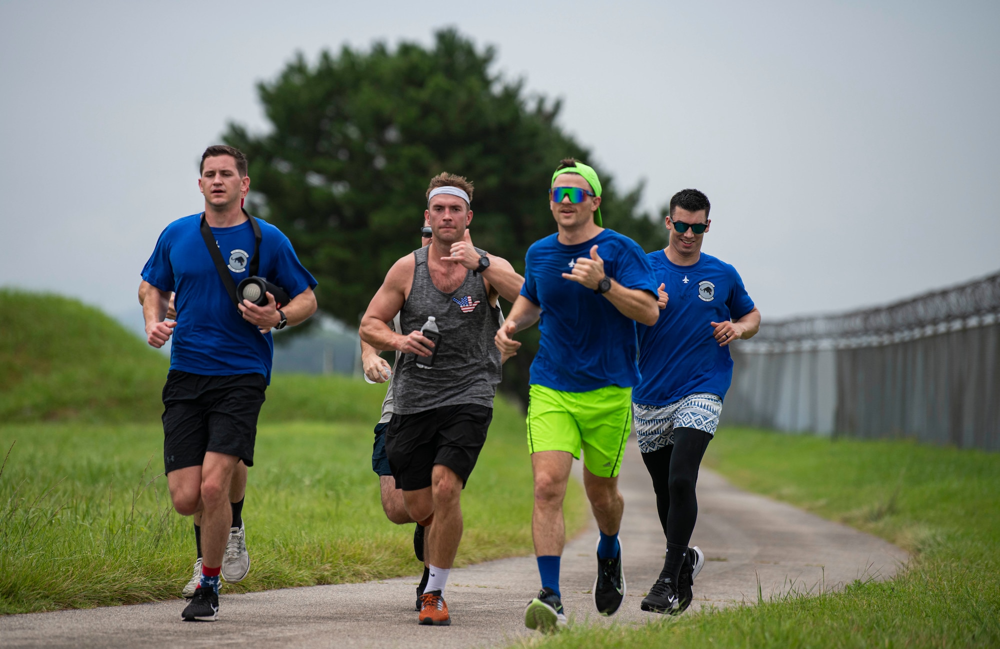 Airmen go for a run.