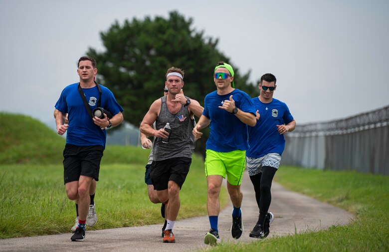 Airmen go for a run.