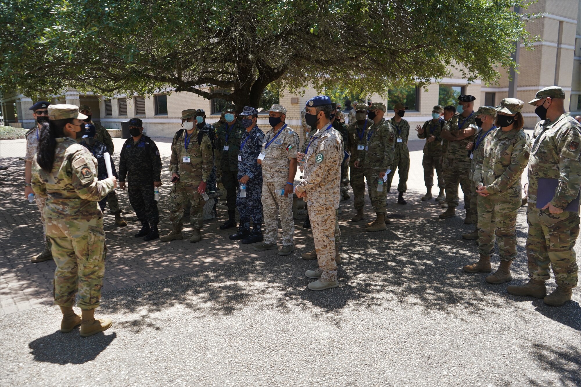 NCO addresses group of SELIS attendees outside of DLIELC