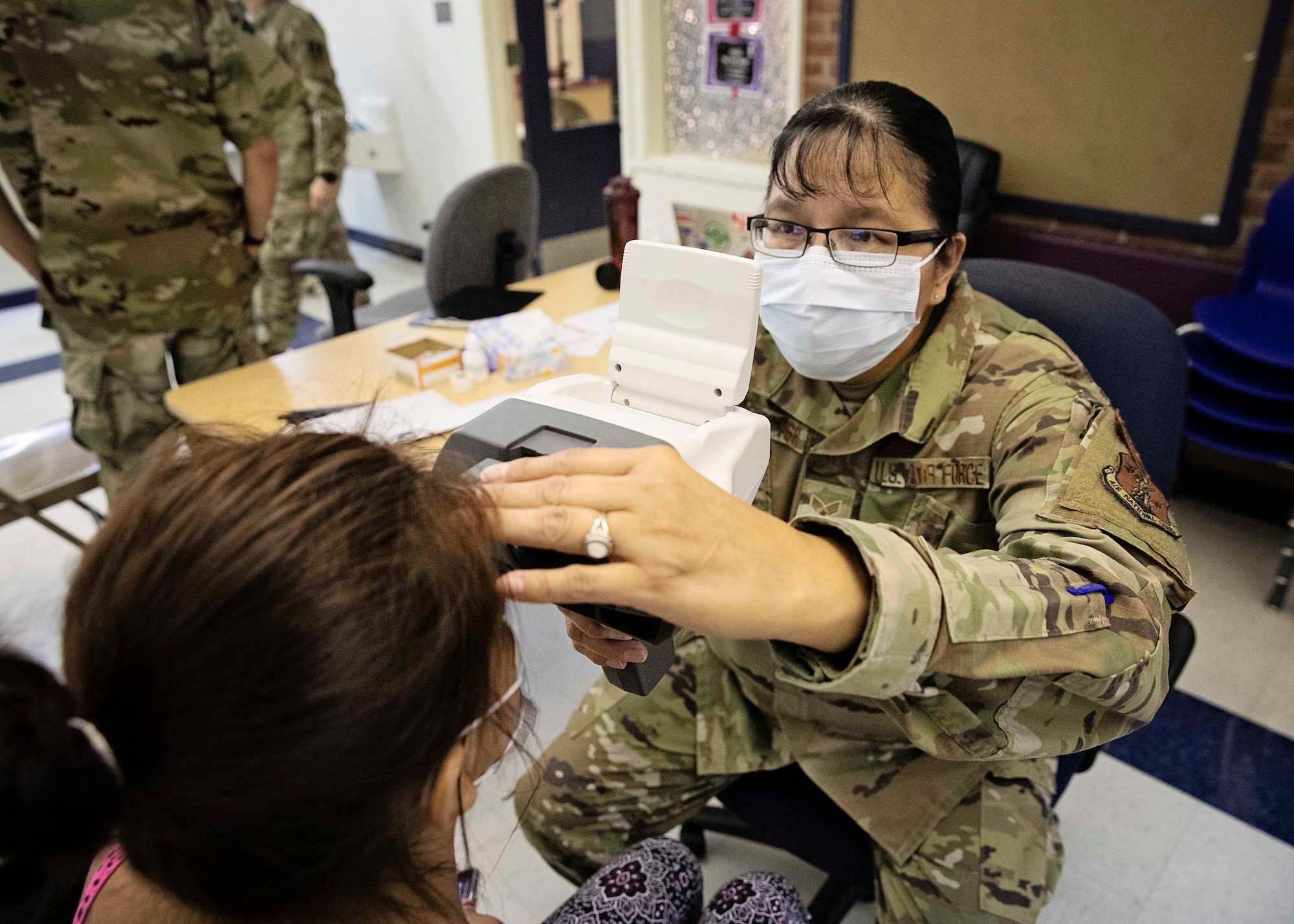 Airmen, Soldiers, Sailors and Marines provide no-cost health care to Central Delaware communities Aug. 1, 2021 as part of Central Delaware Partnership For Hope 2021 Innovative Readiness Training program. The event is scheduled to provide services from Aug. 1-9. IRT is a National Guard-led, multi-service/component training event intended to build mutually beneficial partnerships between the U.S. Department of Defense and U.S. communities.  The mission provides servicemembers with hands-on readiness training opportunities, while providing direct and lasting benefits to residents of each community served. (U.S. Army National Guard photo by Staff Sgt. Michelle Gonzalez)