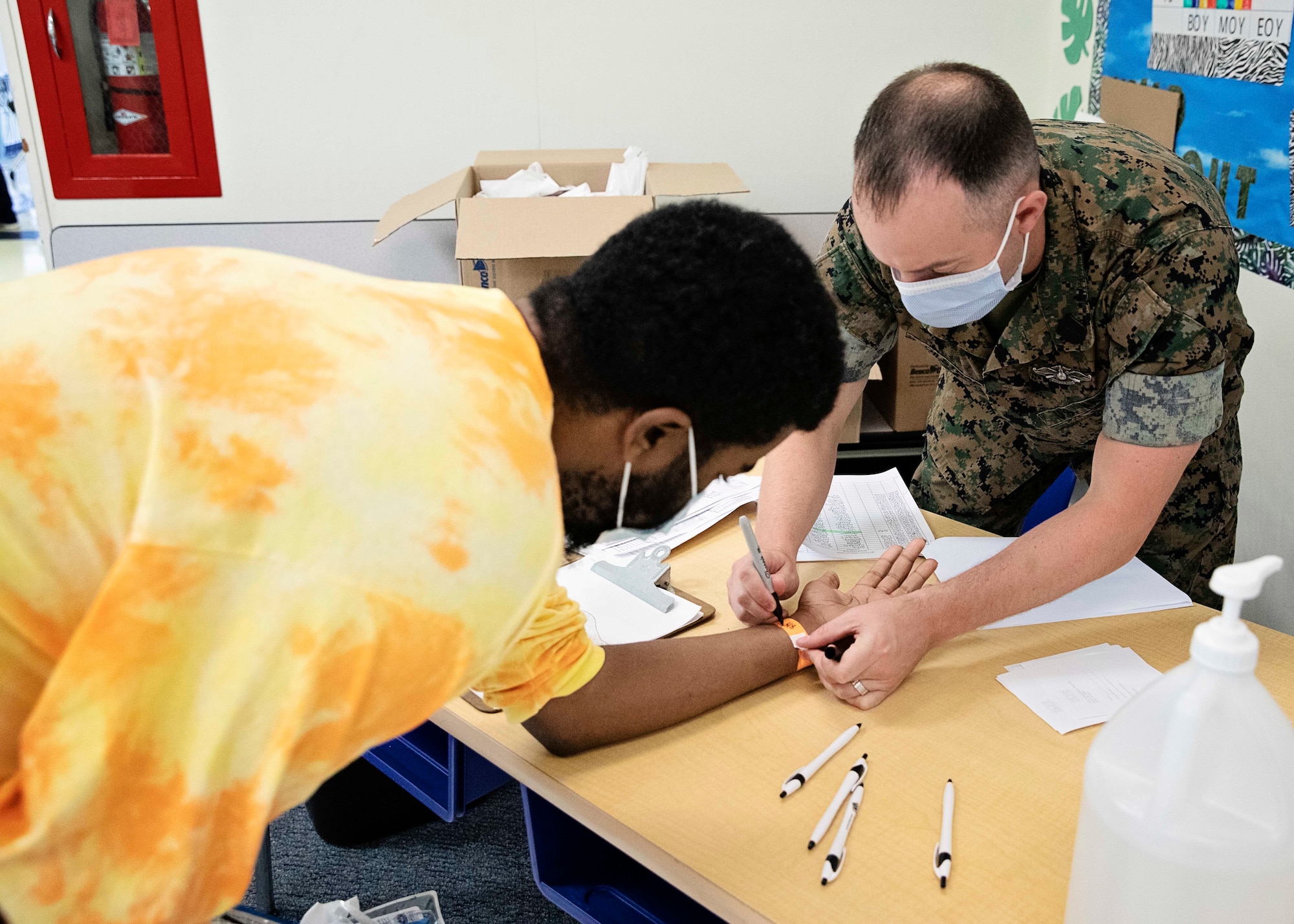 Airmen, Soldiers, Sailors and Marines provide no-cost health care to Central Delaware communities Aug. 1, 2021 as part of Central Delaware Partnership For Hope 2021 Innovative Readiness Training program. The event is scheduled to provide services from Aug. 1-9. IRT is a National Guard-led, multi-service/component training event intended to build mutually beneficial partnerships between the U.S. Department of Defense and U.S. communities.  The mission provides servicemembers with hands-on readiness training opportunities, while providing direct and lasting benefits to residents of each community served. (U.S. Army National Guard photo by Staff Sgt. Michelle Gonzalez)