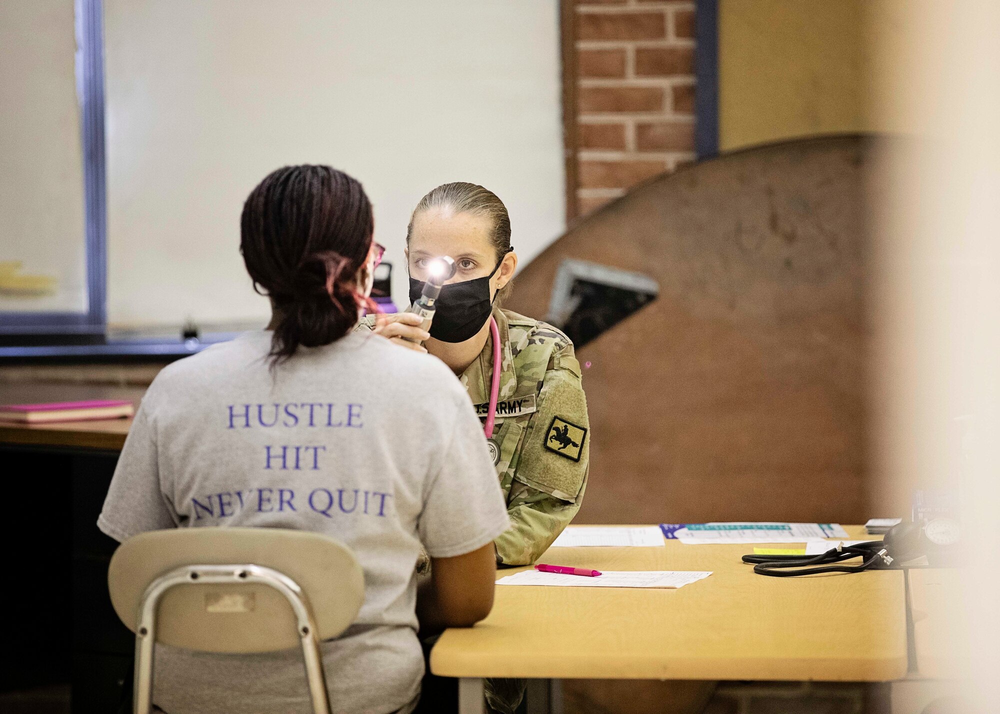 Airmen, Soldiers, Sailors and Marines provide no-cost health care to Central Delaware communities Aug. 1, 2021 as part of Central Delaware Partnership For Hope 2021 Innovative Readiness Training program. The event is scheduled to provide services from Aug. 1-9. IRT is a National Guard-led, multi-service/component training event intended to build mutually beneficial partnerships between the U.S. Department of Defense and U.S. communities.  The mission provides servicemembers with hands-on readiness training opportunities, while providing direct and lasting benefits to residents of each community served. (U.S. Army National Guard photo by Staff Sgt. Michelle Gonzalez)