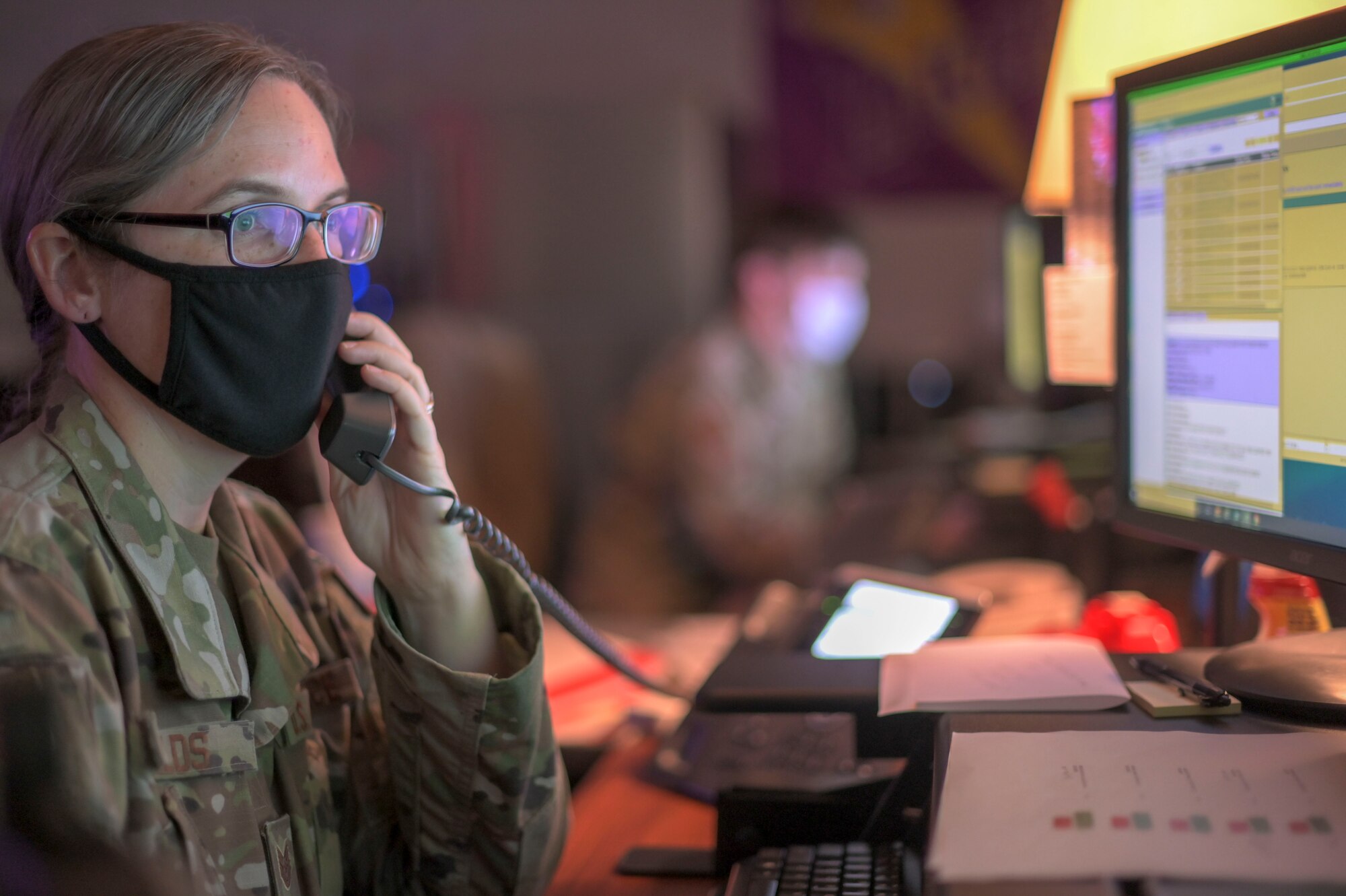 18th Operation Support Squadron airfield management coordinates plans for the flight line.