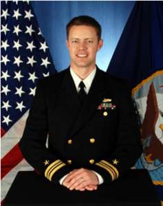 Studio portrait of Lt. Cmdr. David M. Schaller