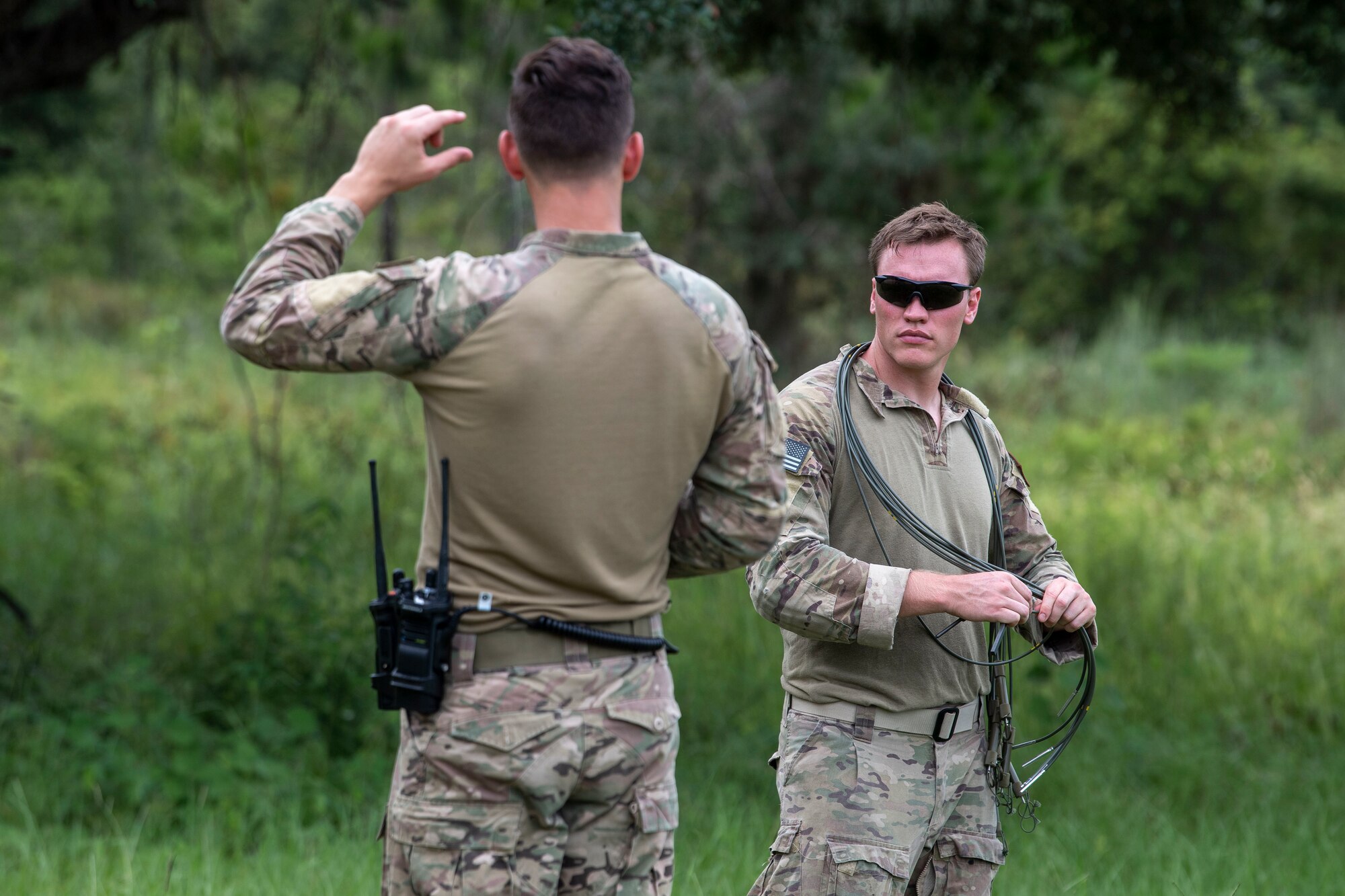 Explosive Ordnance Disposal Airmen conduct training at MacDill AFB