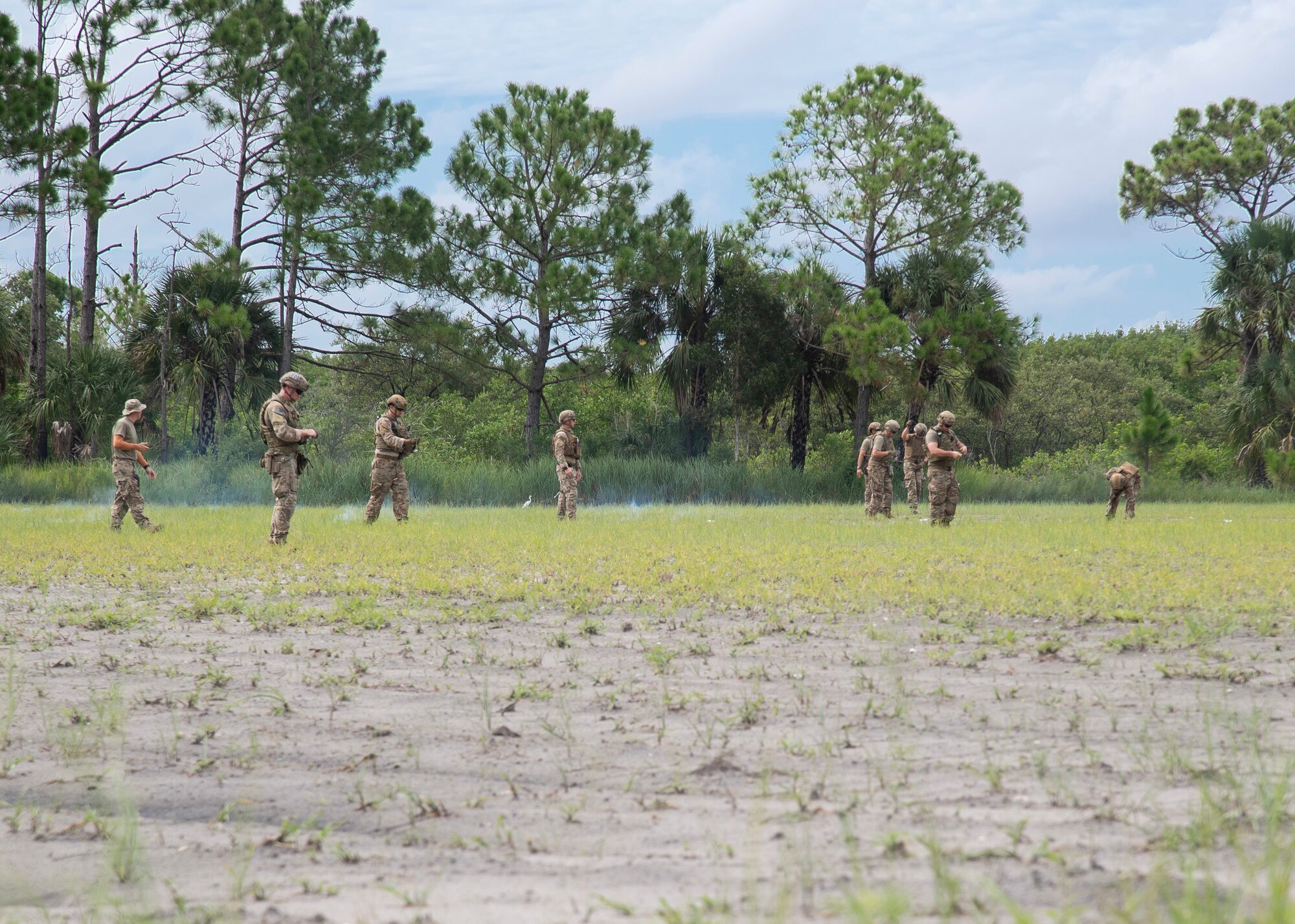 Explosive Ordnance Disposal Airmen conduct training at MacDill AFB