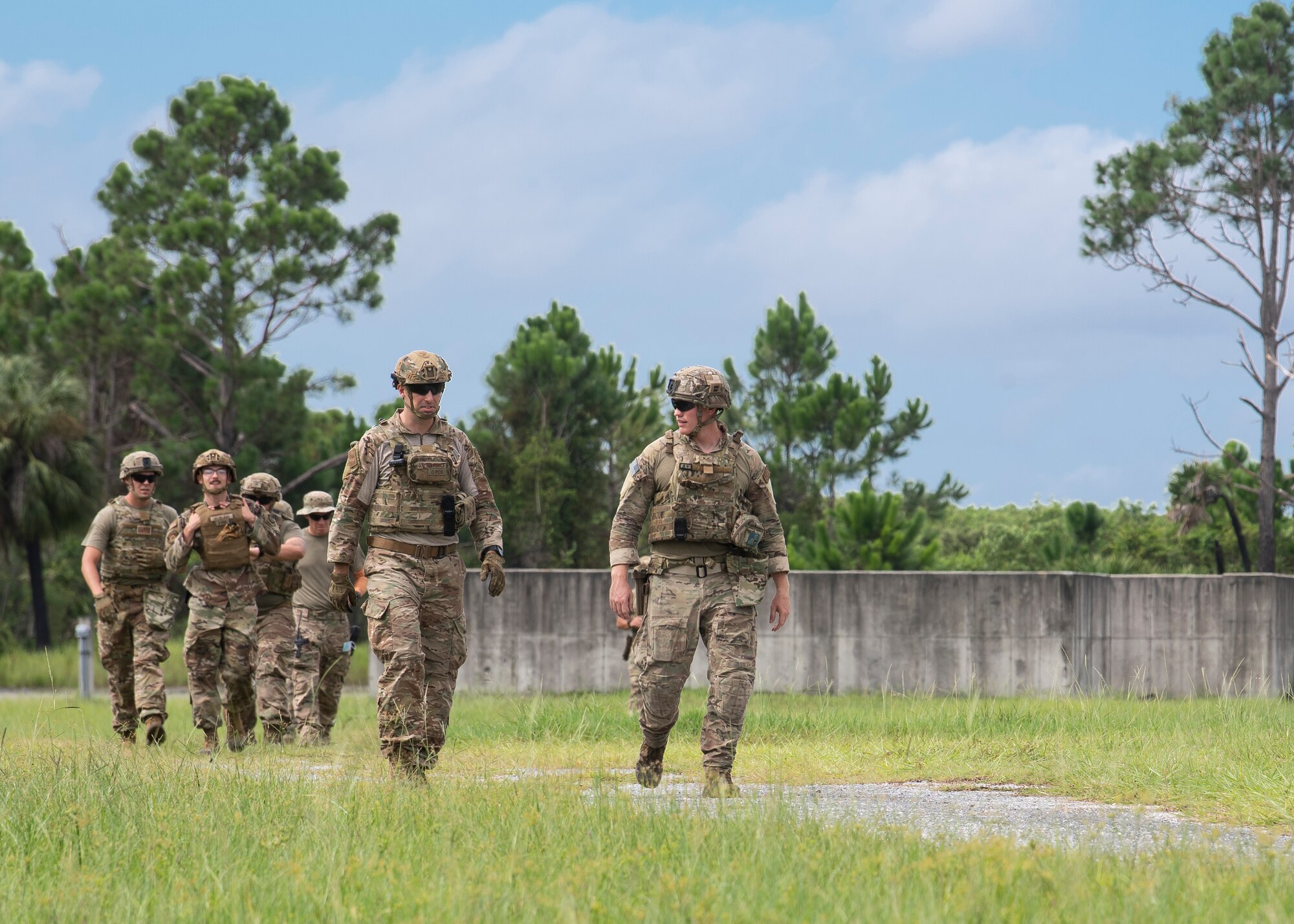 Explosive Ordnance Disposal Airmen conduct training at MacDill AFB