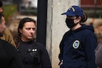 Petty Officer 2nd Class Monique Gilbreath and Petty Officer 2nd Class Kristen Allen prepare to take part in a diving exercise at Coast Guard Sector San Diego, March 25, 2021. Gilbreath and Allen are the only two active female divers in the Coast Guard. (U.S. Coast Guard photo by Petty Officer 3rd Class Alex Gray)