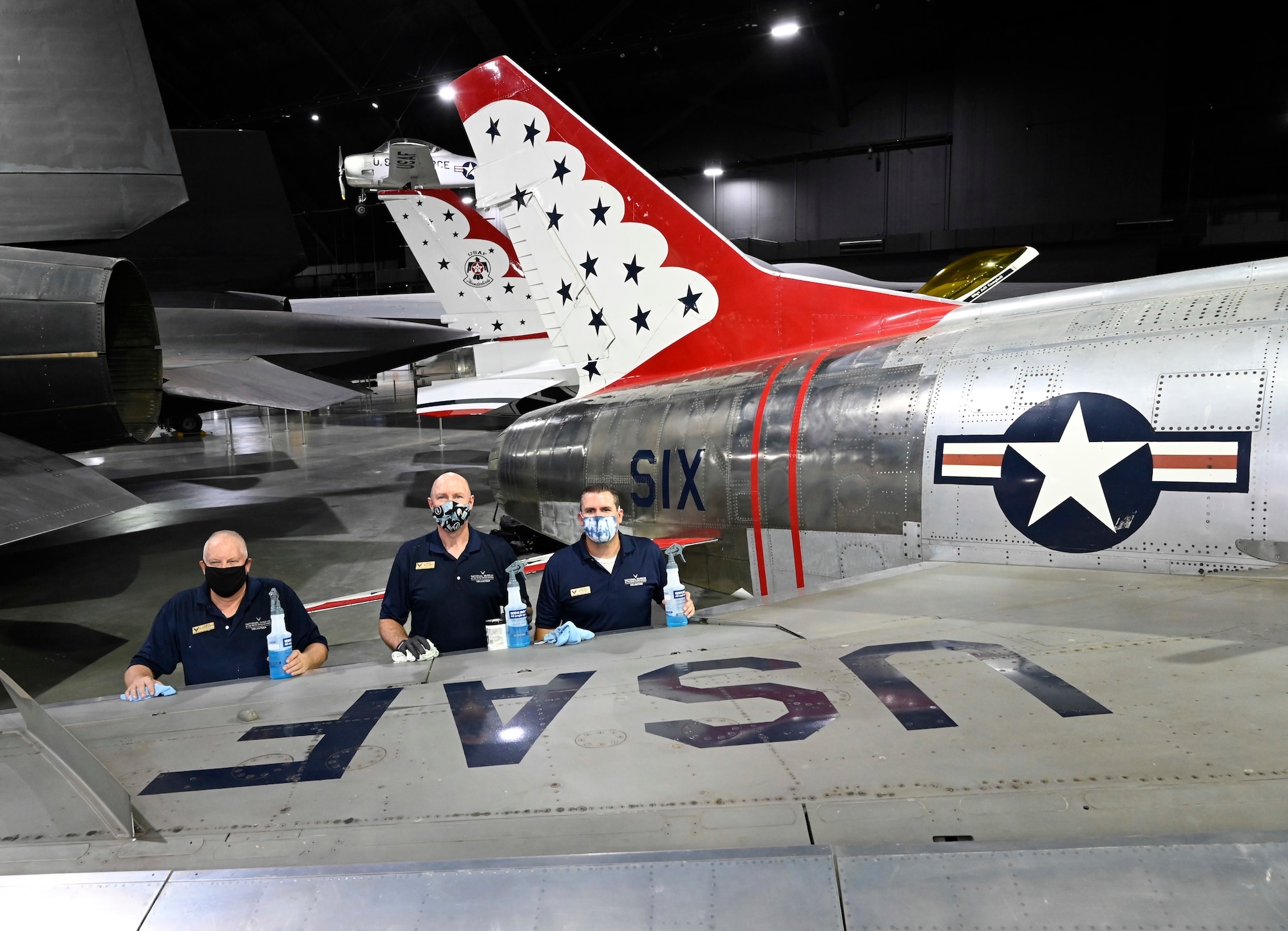 Air Force Veterans pose for photograph.