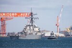 USS Curtis Wilbur departs Yokosuka, Japan after 25 years in U.S. 7th Fleet