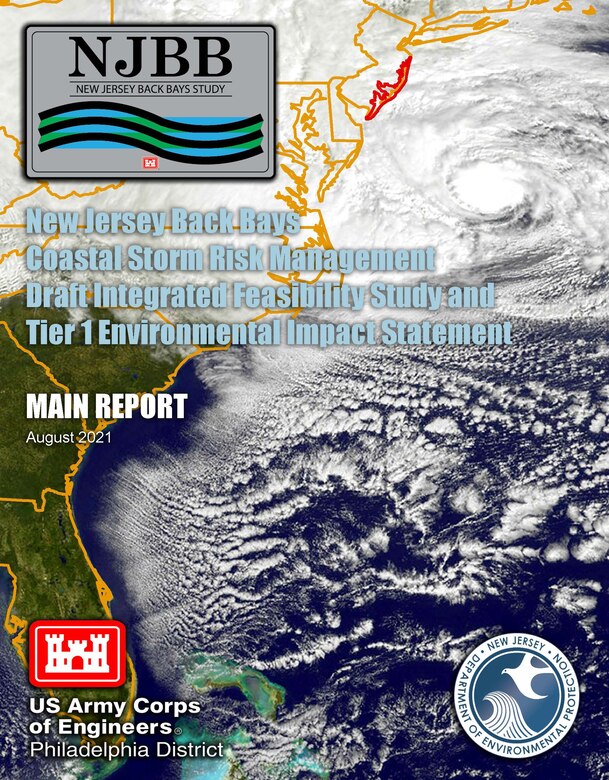 Report cover shows satellite image of Hurricane Sandy