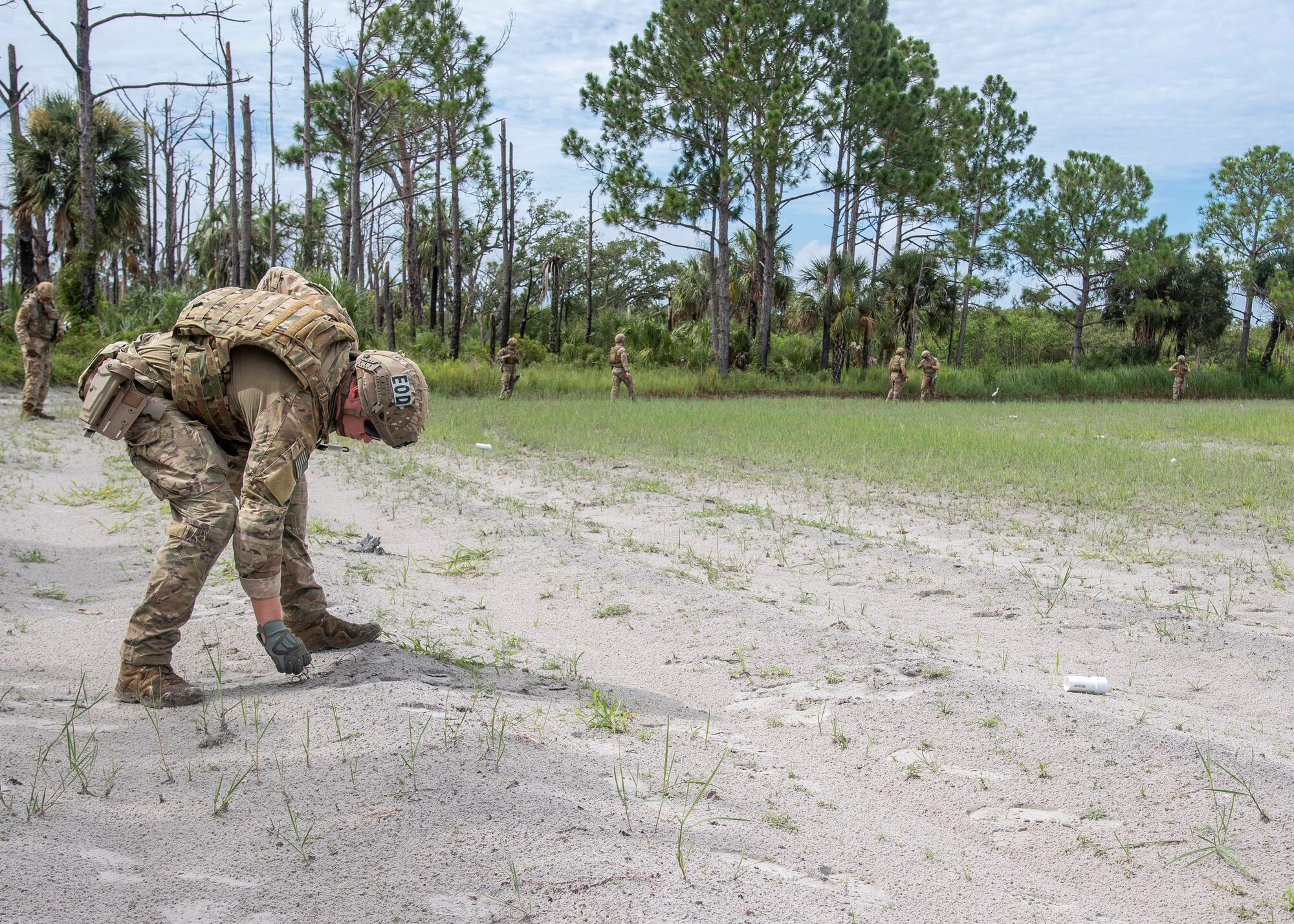 Explosive Ordnance Disposal Airmen conduct training at MacDill AFB