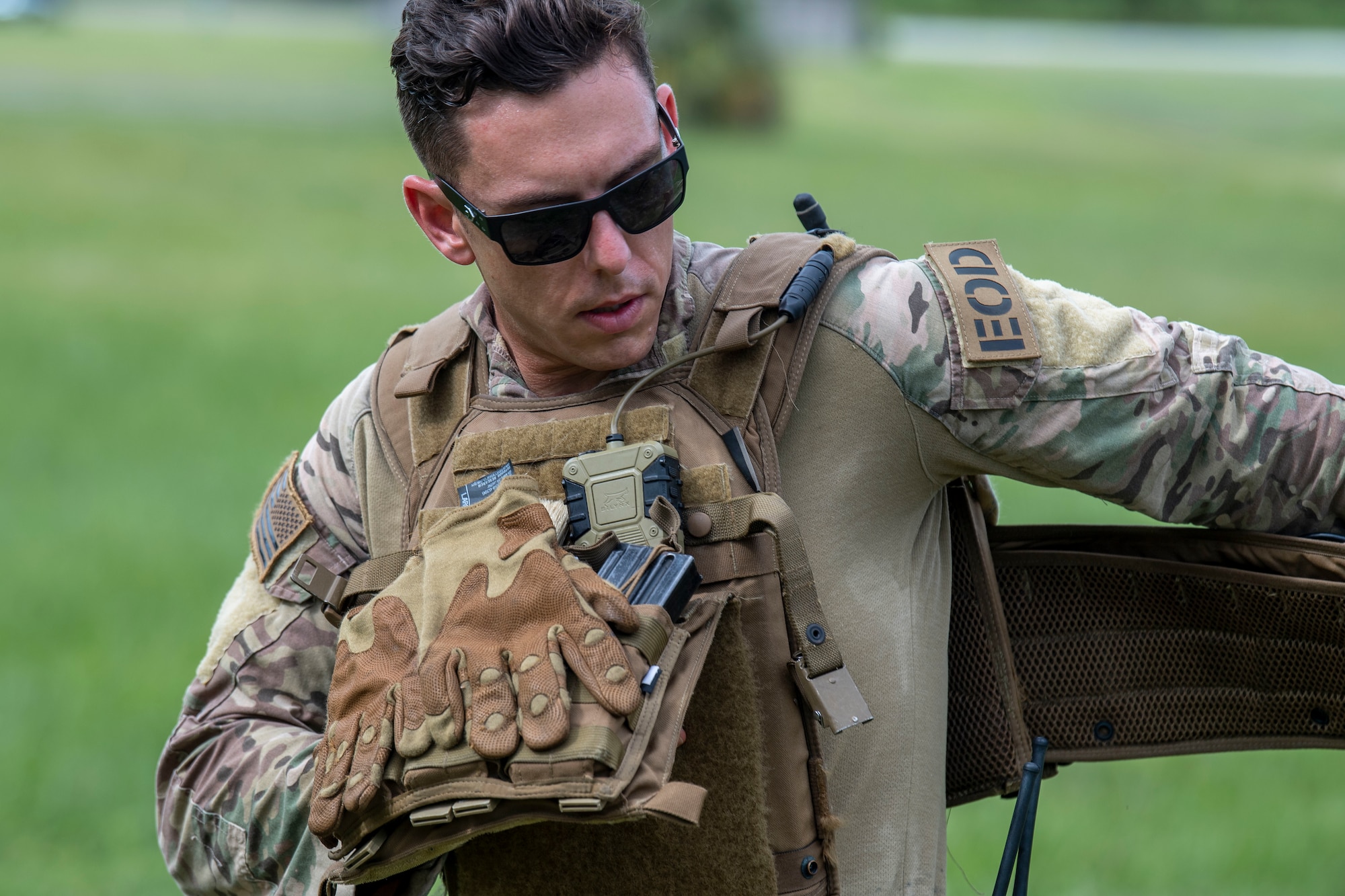 Explosive Ordnance Disposal Airmen conduct training at MacDill AFB