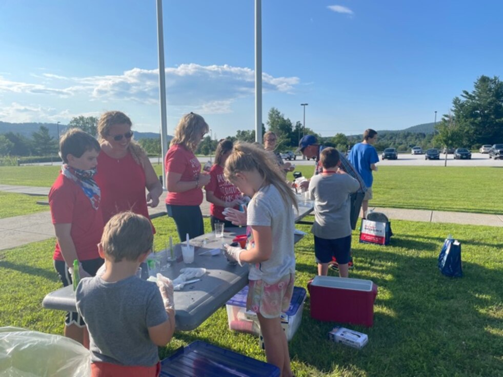 Kids working on Crafts