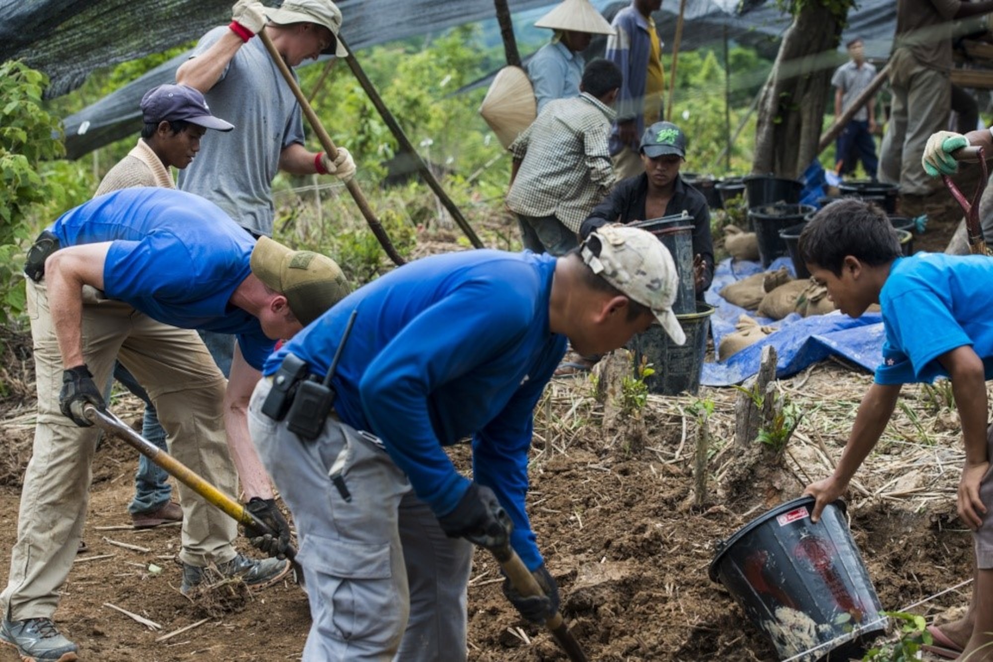 U.S. service members with the Defense POW/MIA Accounting Agency excavate a unit during a DPAA mission to recover fallen service members from the Vietnam War. The mission of DPAA is to provide the fullest possible accounting for our missing personnel to their families and to the nation. (DPAA photo by Marine Corps Sgt. Demetrius Munnerlyn)