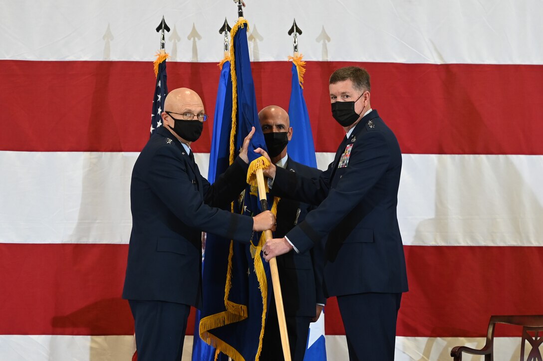 Air Force Sustainment Center’s change of command ceremony at Tinker Air Force Base, Oklahoma, Aug. 17, 2021.