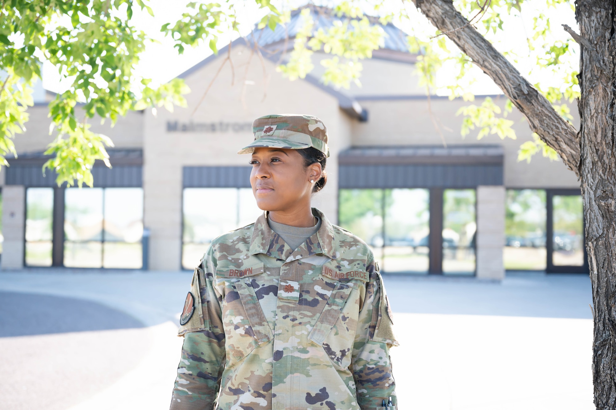 Maj. Rashida Brown, 341st Medical Group group-practice manager, poses for a photo Aug. 13, 2021, at Malmstrom Air Force Base, Mont.