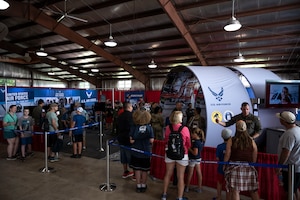 Photo of the crowd at the Experimental Aircraft Association (EAA) AirVenture Air Show July 26, 2021 in Oshkosh, Wi.,