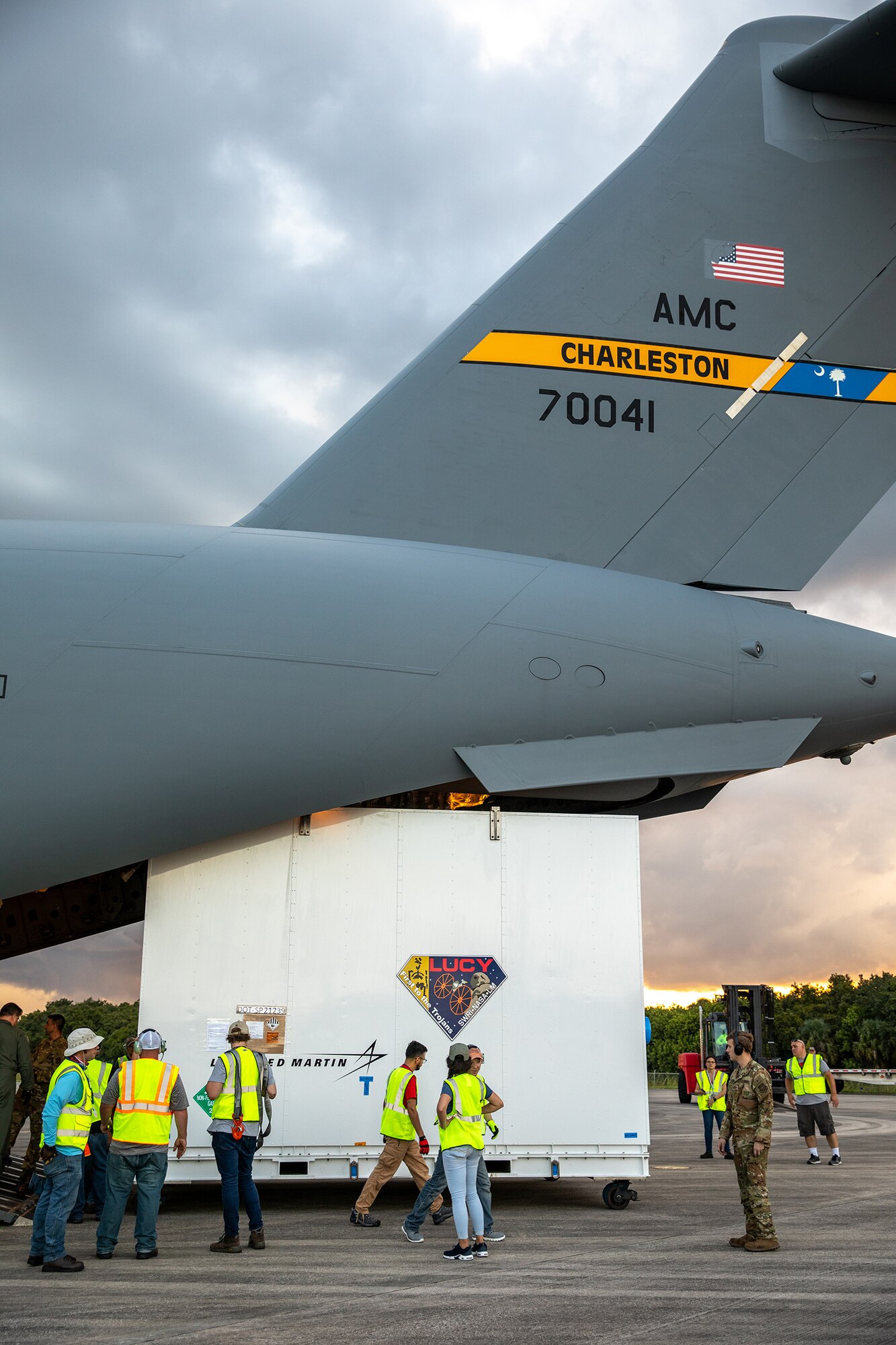 Lucy offload from C-17