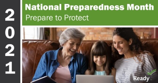 Graphic for National Preparedness Month 2021.