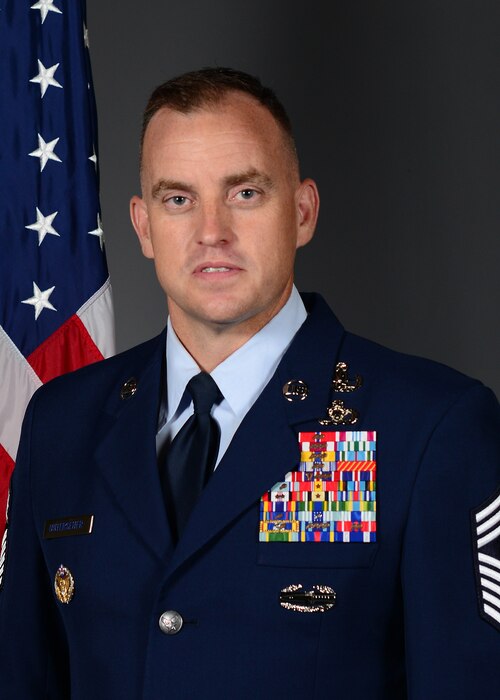 The official photo of the 31st Fighter Wing Command Chief