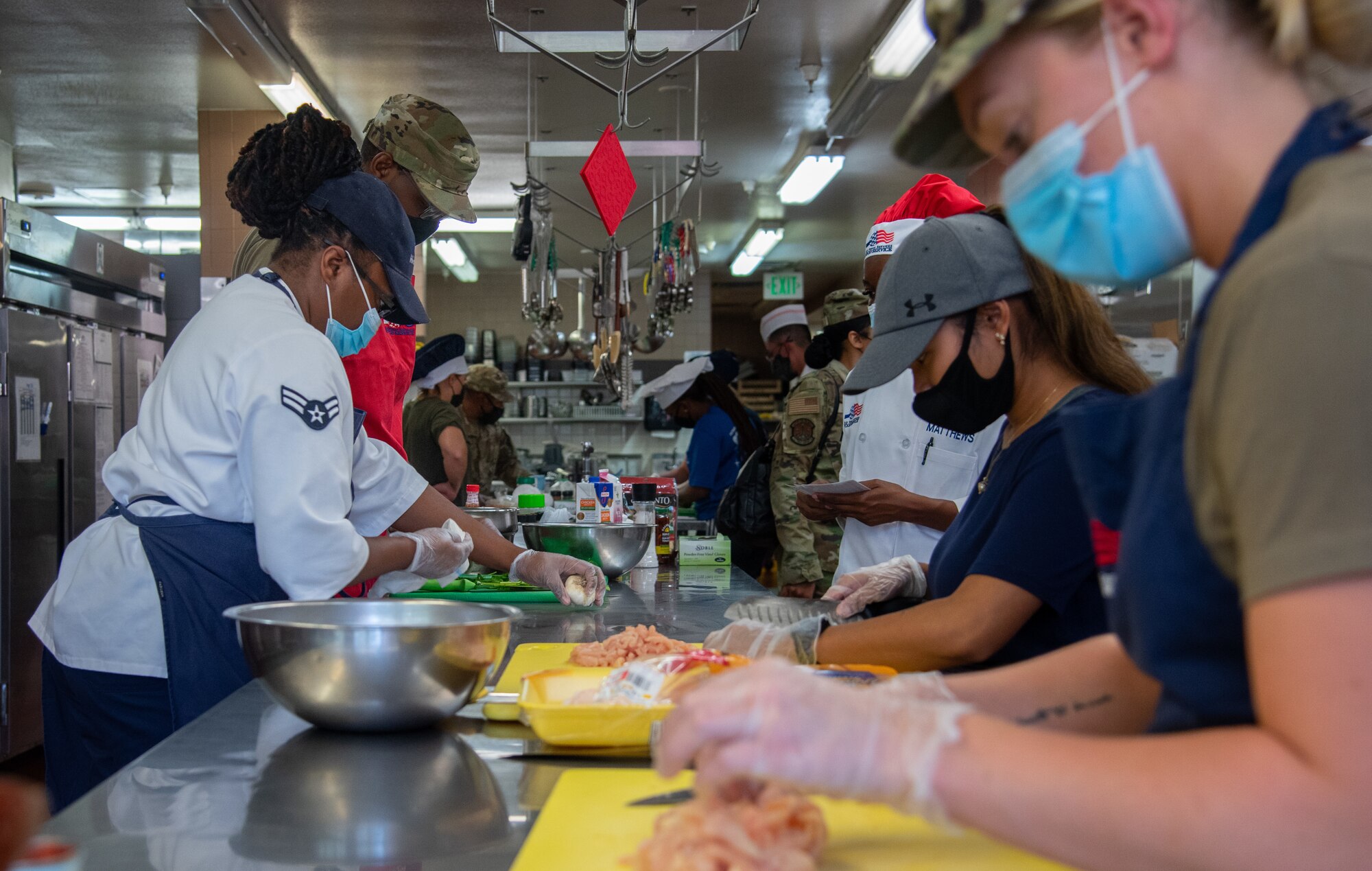 Airmen cooking