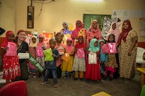 U.S. Army Civil Affairs Soldiers conduct oral hygiene class in We’a, Djibouti