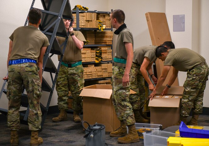 9th Physiological Support Squadron (PSPTS) Airmen finish cleaning up and finalizing their move back into their facility July 7, 2021, at Beale Air Force Base, California.