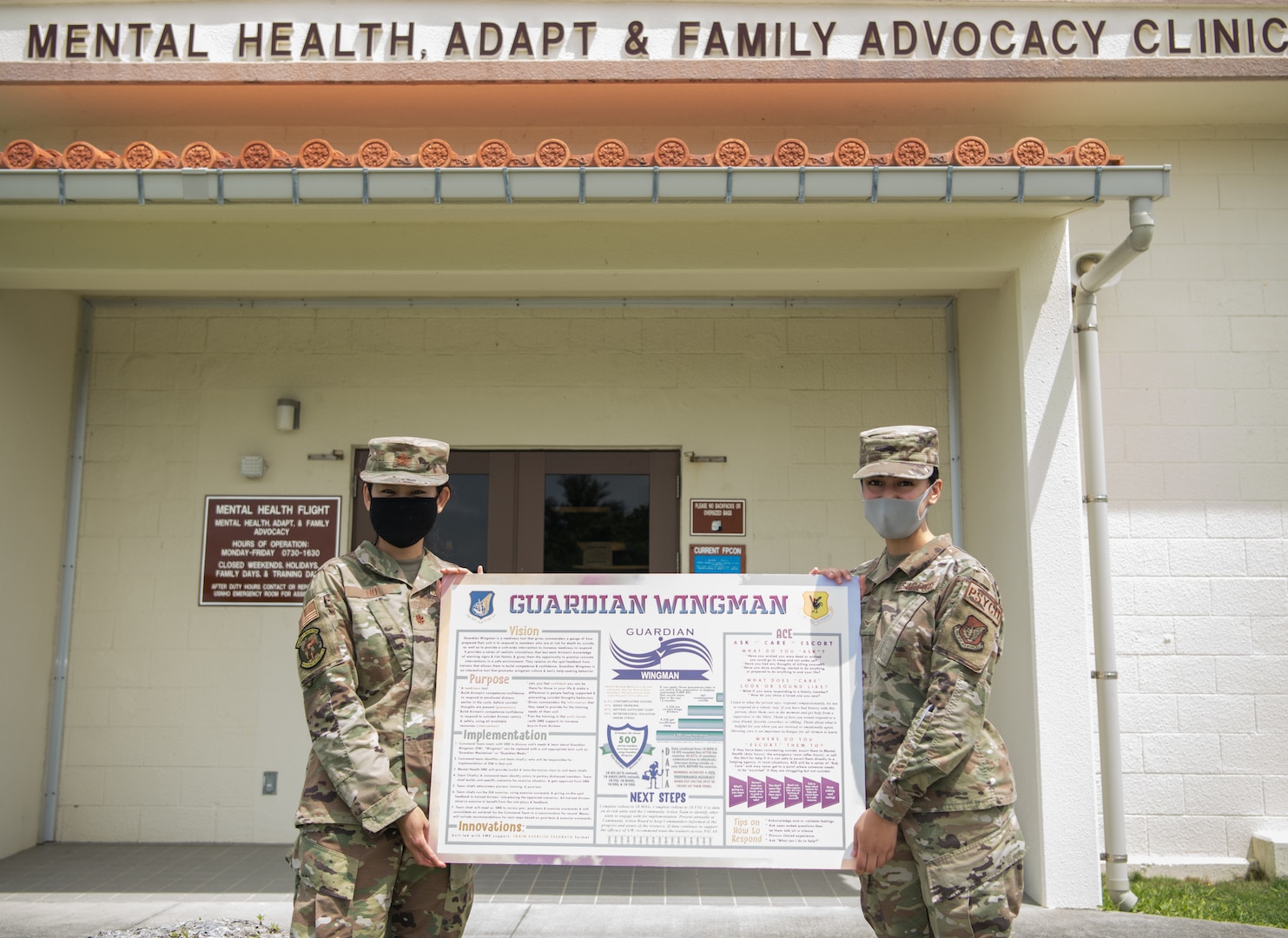 Guardian Wingman, a suicide prevention training program designed by a team at the Kadena Mental Health Clinic, aims to improve mental health management by building a community of Airmen equipped with the tools to support their fellow wingmen.