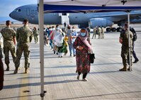 NAVAL AIR STATION SIGONELLA, Italy (Aug. 22, 2021) Qualified Afghanistan evacuees landed at Naval Air Station Sigonella, Aug. 22, 2021, as part of Operation Allies Refuge, with more arrivals expected in the coming hours and days. NAS Sigonella is currently supporting the Department of Defense mission to facilitate the safe departure and relocation of U.S. citizens, Special Immigration Visa recipients, and vulnerable Afghan populations from Afghanistan.