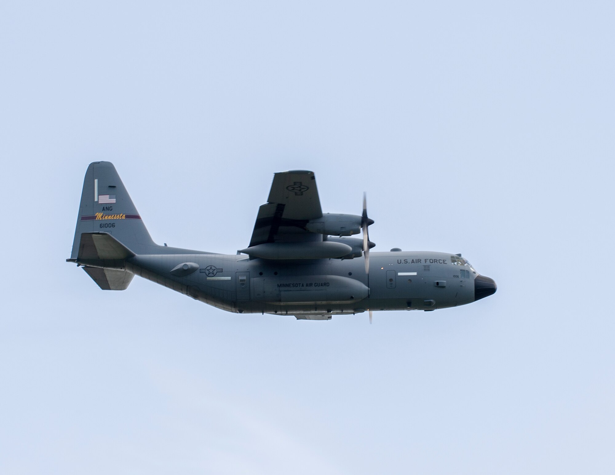 U.S. Air Force C-130 Hercules from the Minnesota Air National Guard, takes off in St. Croix, Virgin Island, Aug. 17, 2021.