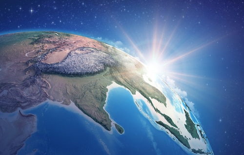 View of South Asia