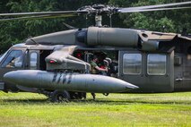 United States Marines and Sailors with Chemical Biological Incident Response Force (CBIRF) conduct Helo training aboard Naval Support Facility Indian Head, Md., on July 20, 2021. CBIRF conducts Helo operations periodically to give personnel the experience in order for response teams to deploy via UH-60 Blackhawks in the event that CBIRF is called to respond and vehicle accessibility is limited.