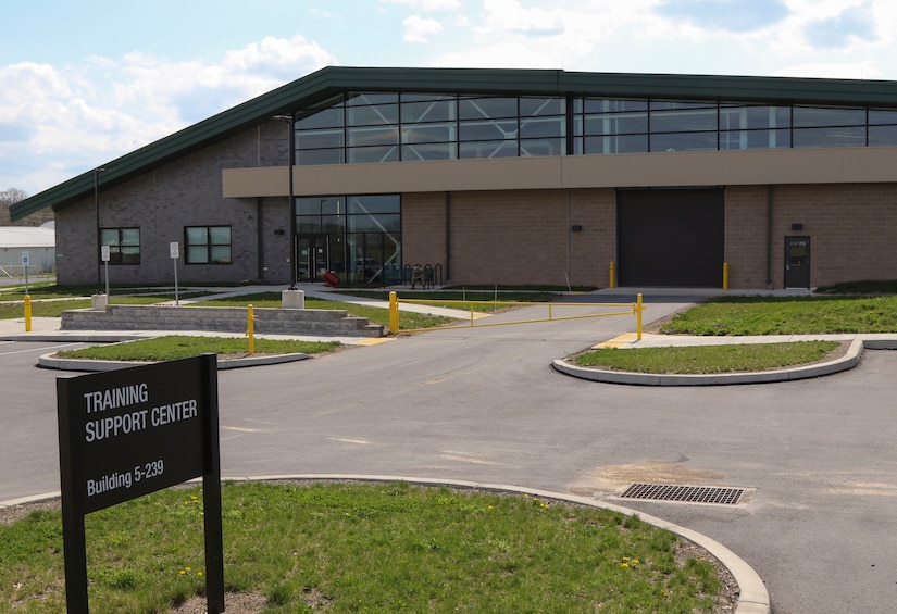 A new 63,000-square-foot Training Support Center (TSC) opened at Fort Indiantown Gap in early 2020, consolidating the operations previously located in six World War II-era buildings into one state-of-the-art facility. (U.S. Army National Guard photo by Staff Sgt. Zane Craig)