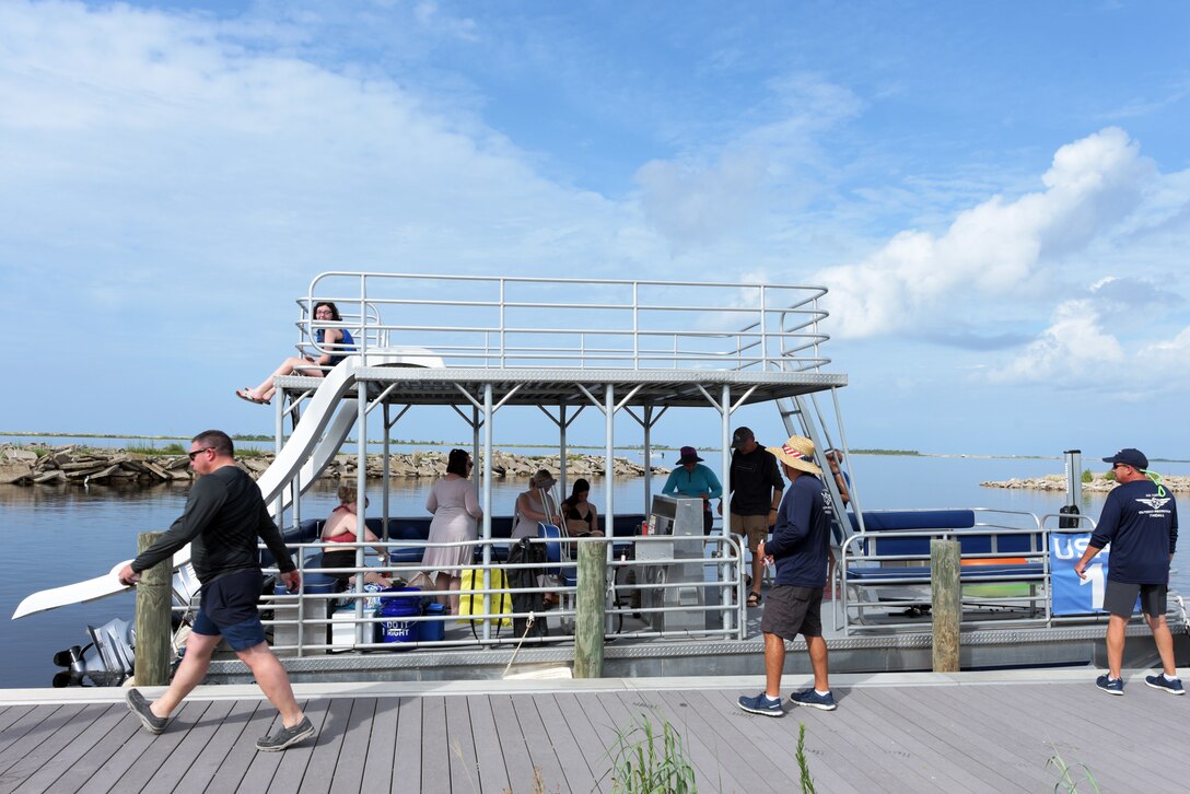 People board a boat