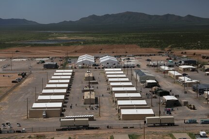 Area photo of the progression of Dona Ana Housing Area near Fort Bliss, Texas, on Aug. 22, 2021.