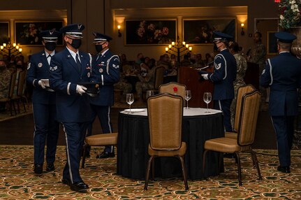 Honor guard at POW/MIA table