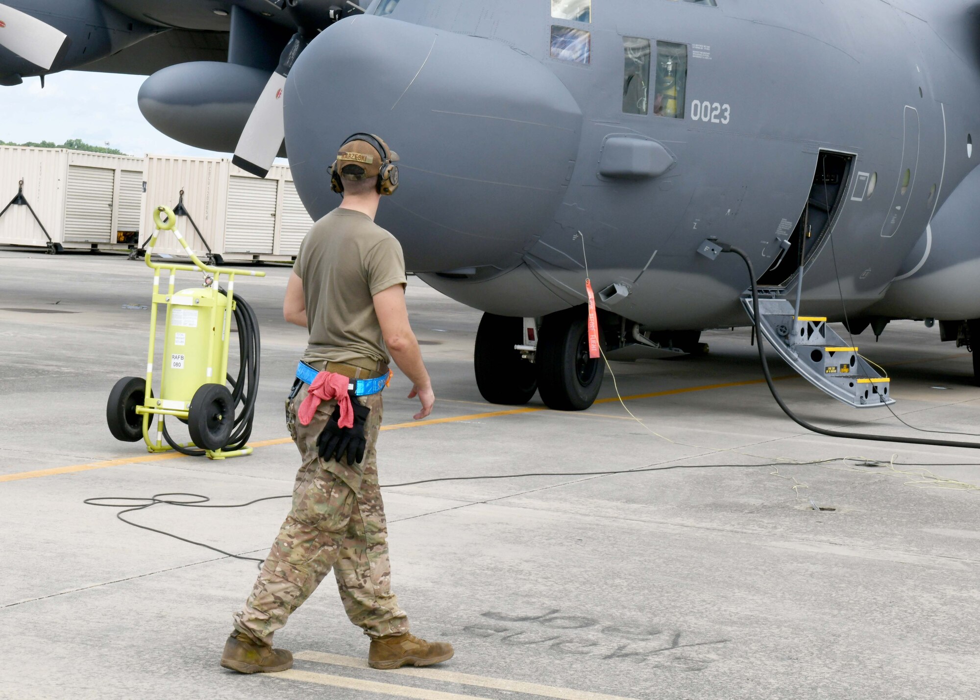 Airmen working