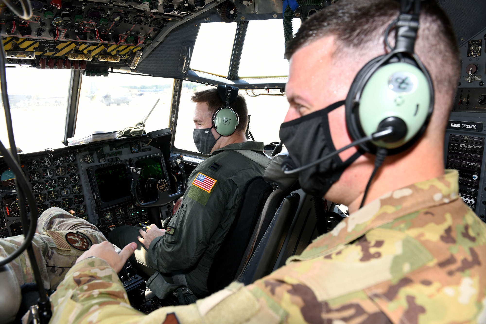 Airmen working