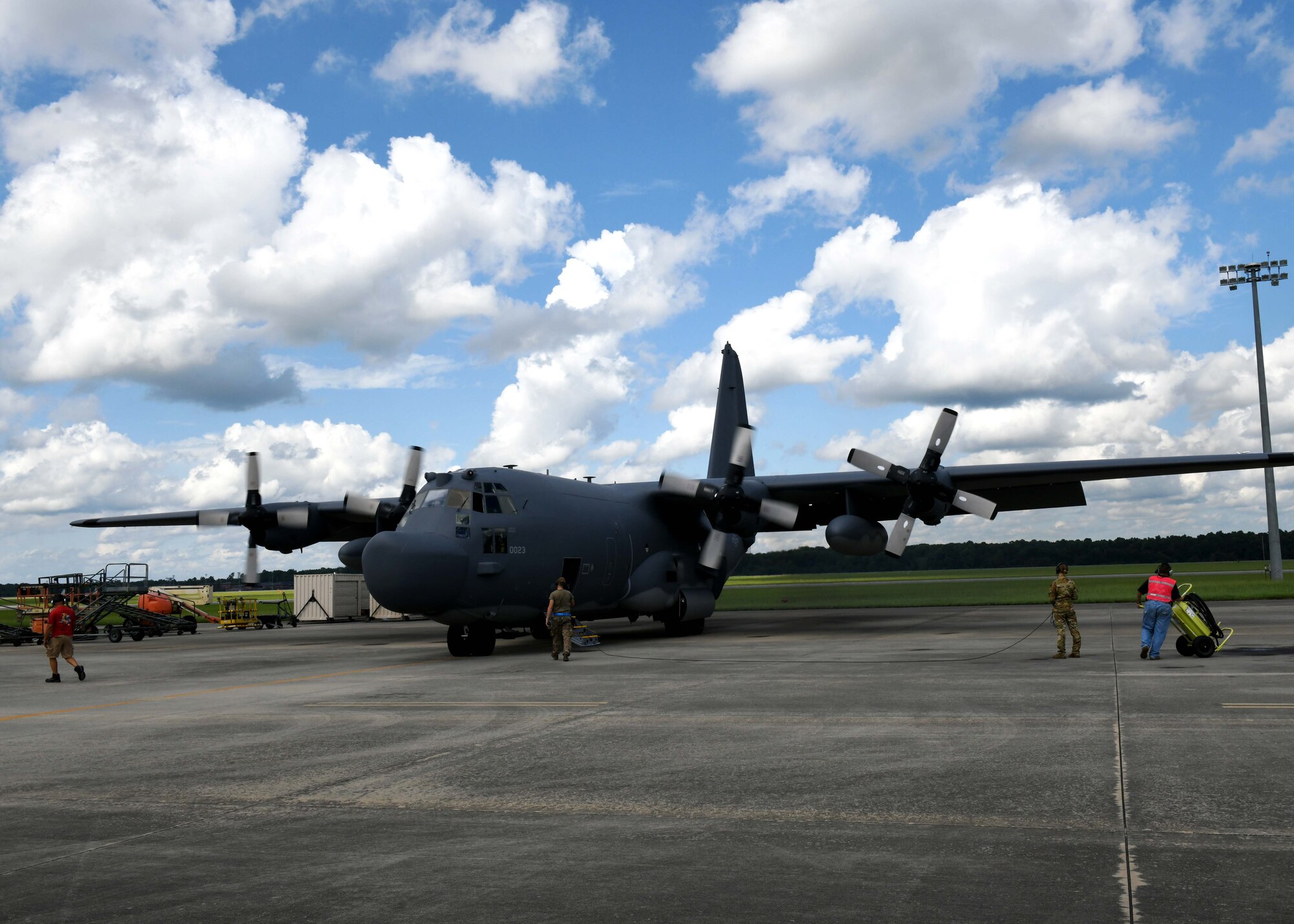 Airmen working