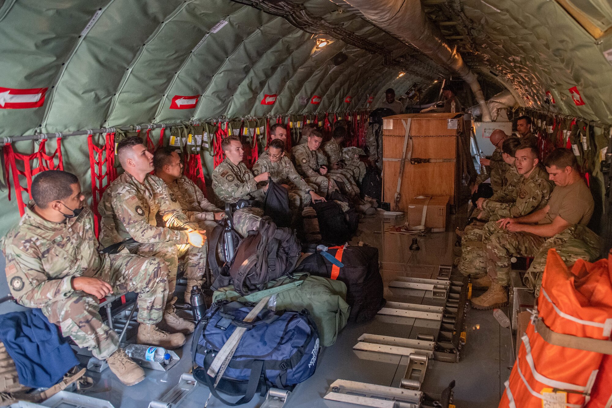 Airmen deploying on aircraft