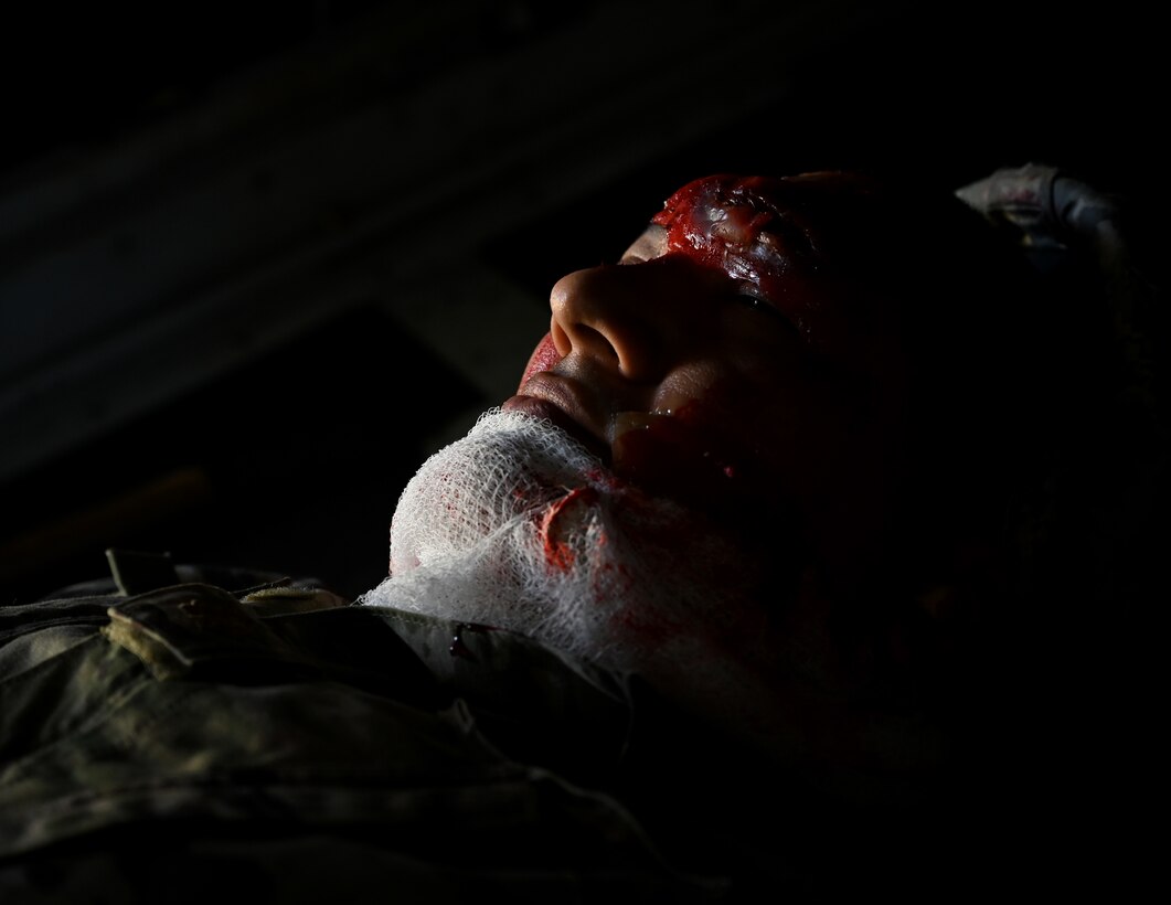 Army Reserve and Air Force Reserve practice medical evacuations
