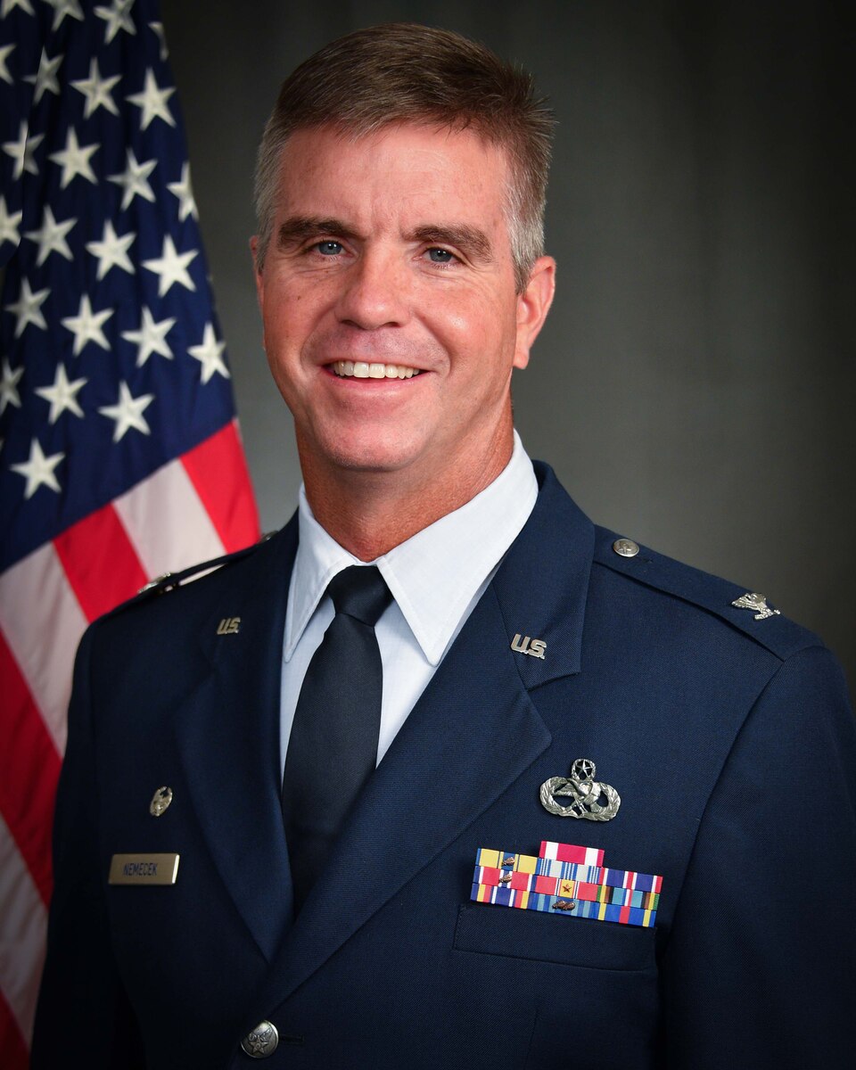 Col. John M. Nemecek is the Commander, 301st Fighter Wing Operations Group, U.S. Naval Air Station Joint Reserve Base Fort Worth, Texas. He is responsible for planning, directing, monitoring, and safe execution of all combat-oriented F-16C flight training within the 301st Fighter Wing. He directs the group’s execution of a 5,800+ Annual Flying Hour Program and a $3.5 million annual operations group budget. (U.S. Air Force photo by Jeremy Roman)