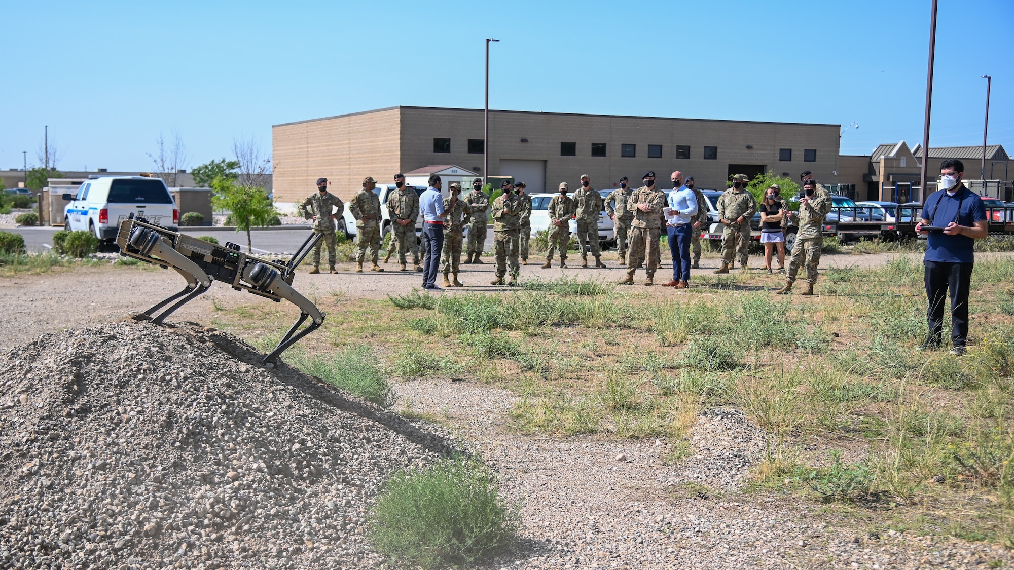 The purpose of the Q-UGV is to enhance security to the base allowing defenders to patrol and monitor more critical areas.