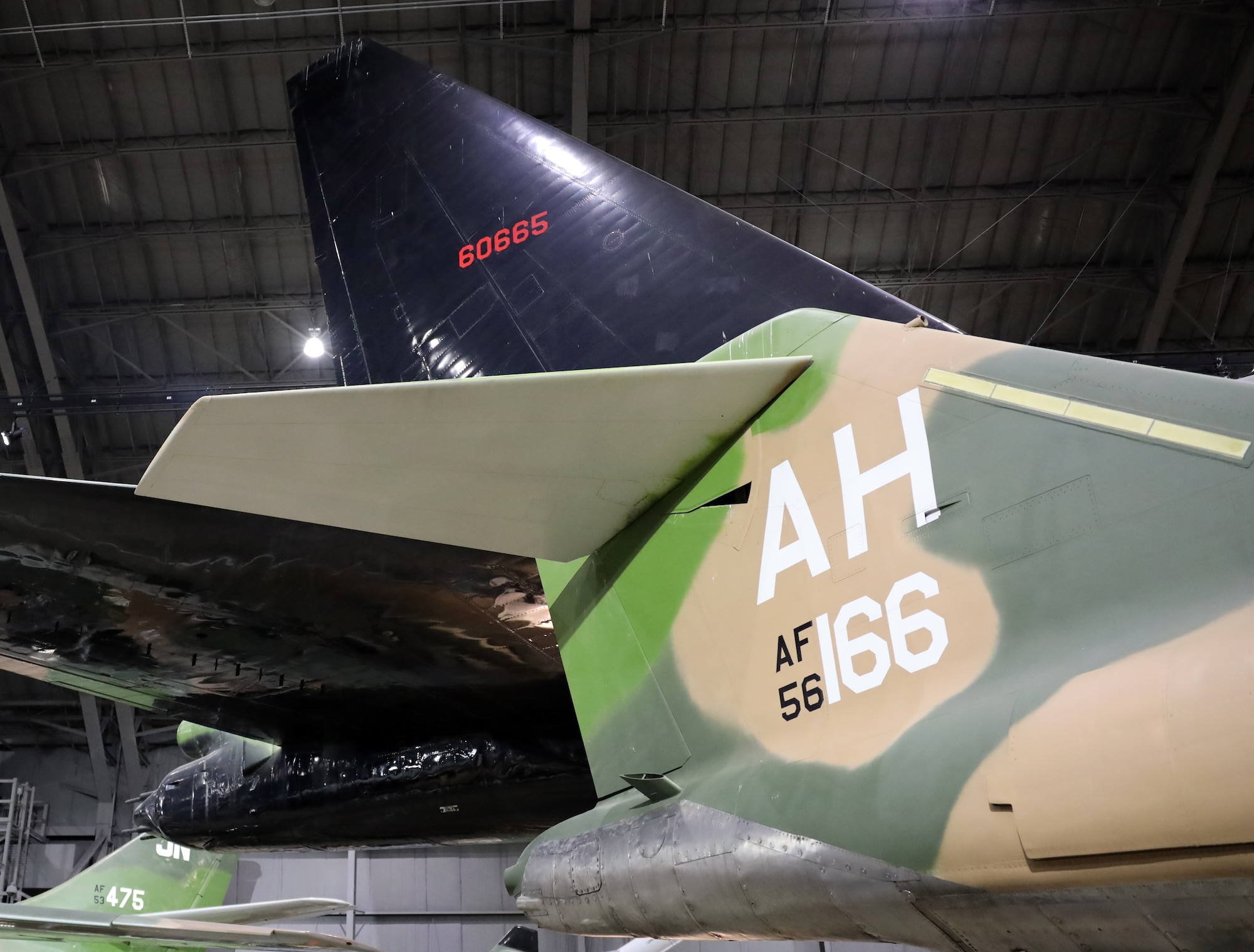 View of museum aircraft McDonnell RF-101C Voodoo tail.