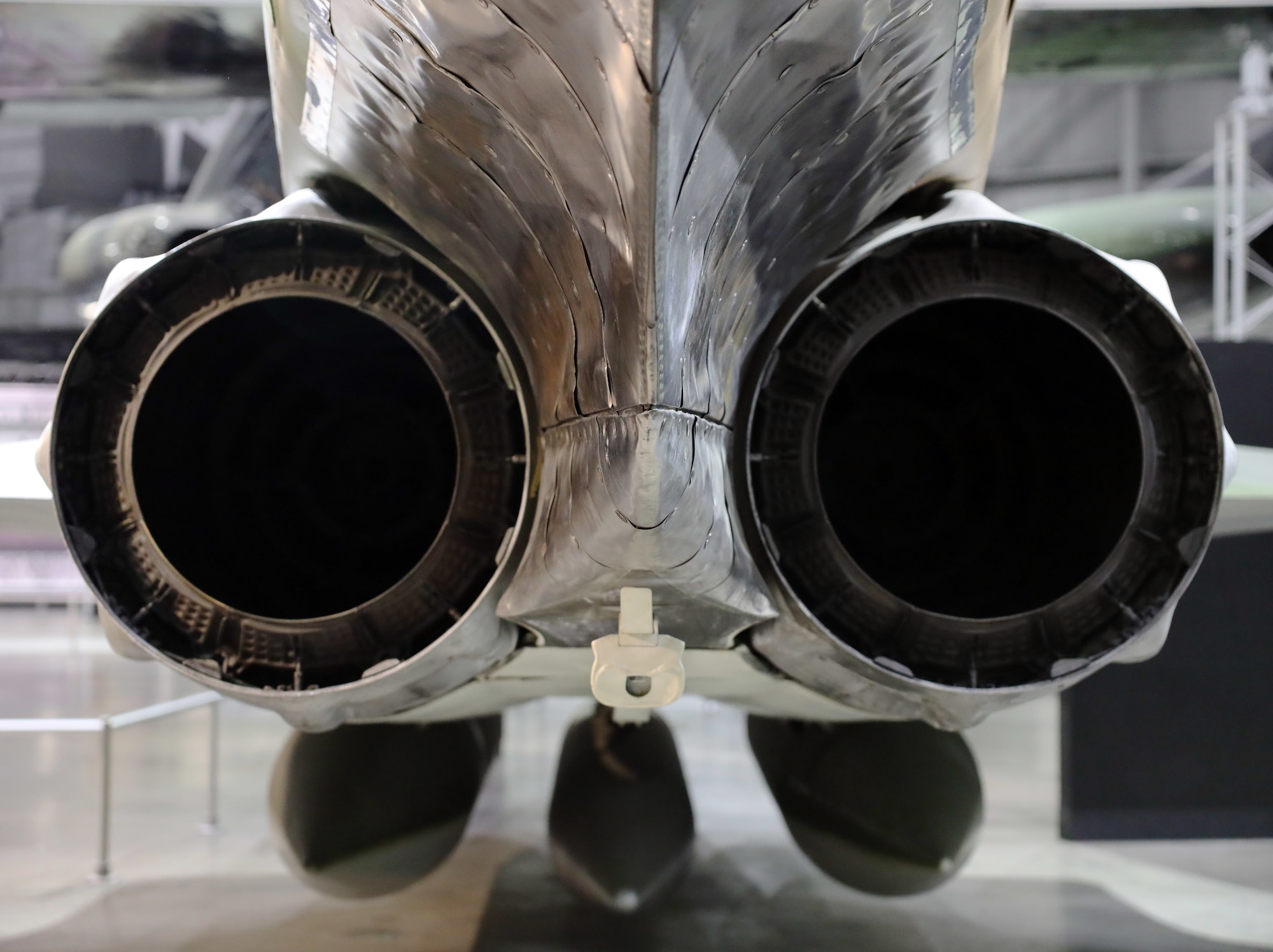 Rear view of museum aircraft McDonnell RF-101C Voodoo.